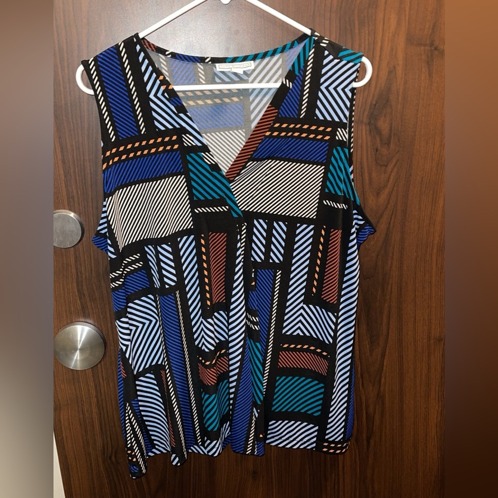 XL - Dana Buchman Color Print Blouse
